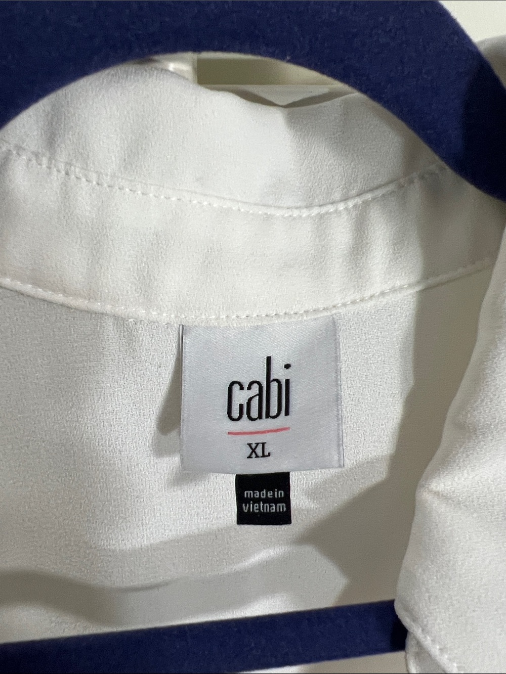 CAbi White V-Neck Blouse with Subtle Collar - Picture 2 of 5